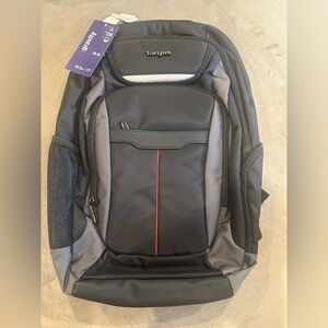 Targus Black and Gray Men's Backpack with Red Accent
